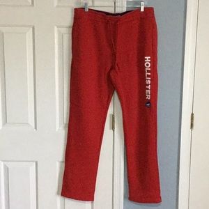 Red hollister sweatpants